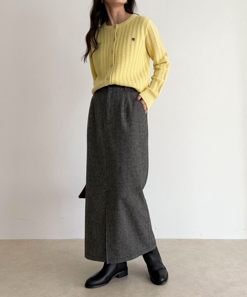 fredy emue（フレディエミュ）の「《セットアップ対応》ツィードタイトスカート（スカート・レディース・ダークブラウン/チャコールグレー・38/36）」の14枚目の写真