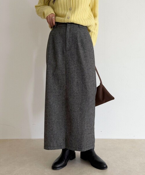 fredy emue（フレディエミュ）の「《セットアップ対応》ツィードタイトスカート（スカート・レディース・ダークブラウン/チャコールグレー・38/36）」の17枚目の写真