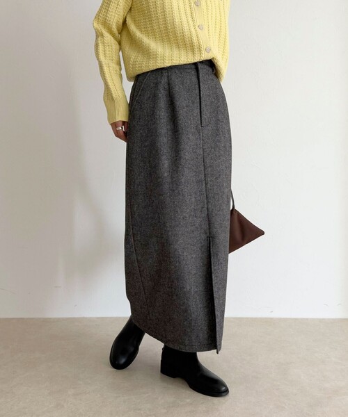 fredy emue（フレディエミュ）の「《セットアップ対応》ツィードタイトスカート（スカート・レディース・ダークブラウン/チャコールグレー・38/36）」の18枚目の写真