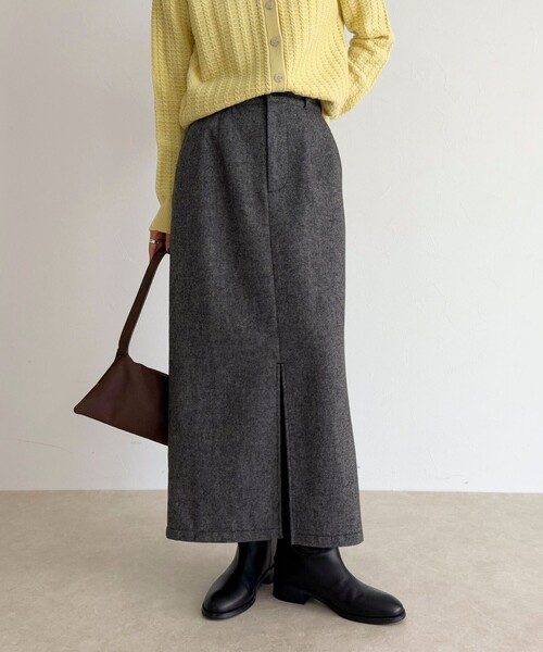 fredy emue（フレディエミュ）の「《セットアップ対応》ツィードタイトスカート（スカート・レディース・ダークブラウン/チャコールグレー・38/36）」の20枚目の写真