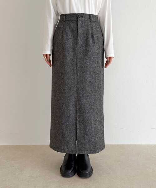 fredy emue（フレディエミュ）の「《セットアップ対応》ツィードタイトスカート（スカート・レディース・ダークブラウン/チャコールグレー・38/36）」の21枚目の写真