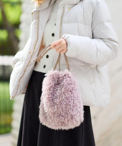 grove（グローブ）の「プードル巾着チェーンショルダー（ショルダーバッグ・レディース・ブラウン系その他/サックスブルー/チャコールグレー/パープル・00）」の4枚目の写真