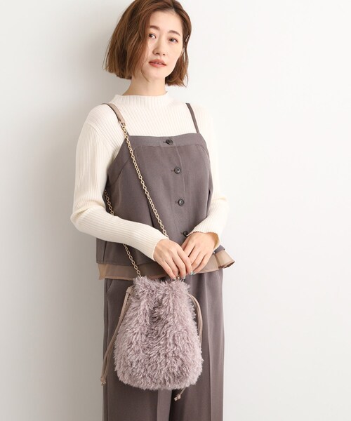 grove（グローブ）の「プードル巾着チェーンショルダー（ショルダーバッグ・レディース・ブラウン系その他/サックスブルー/チャコールグレー/パープル・00）」の20枚目の写真