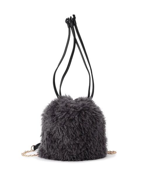 grove（グローブ）の「プードル巾着チェーンショルダー（ショルダーバッグ・レディース・ブラウン系その他/サックスブルー/チャコールグレー/パープル・00）」の10枚目の写真