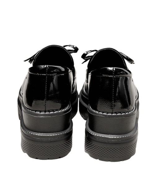 shoes365(シューズスリーシックスファイヴ)の「厚底リボンタッセルローファー(ローファー・レディース・ブラック・23.0cm/23.5cm/24.5cm/25.0cm/25.5cm)」の8枚目の写真