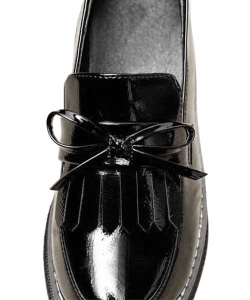 shoes365(シューズスリーシックスファイヴ)の「厚底リボンタッセルローファー(ローファー・レディース・ブラック・23.0cm/23.5cm/24.5cm/25.0cm/25.5cm)」の11枚目の写真