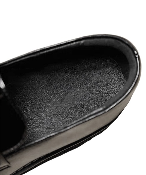 shoes365(シューズスリーシックスファイヴ)の「厚底リボンタッセルローファー(ローファー・レディース・ブラック・23.0cm/23.5cm/24.5cm/25.0cm/25.5cm)」の12枚目の写真