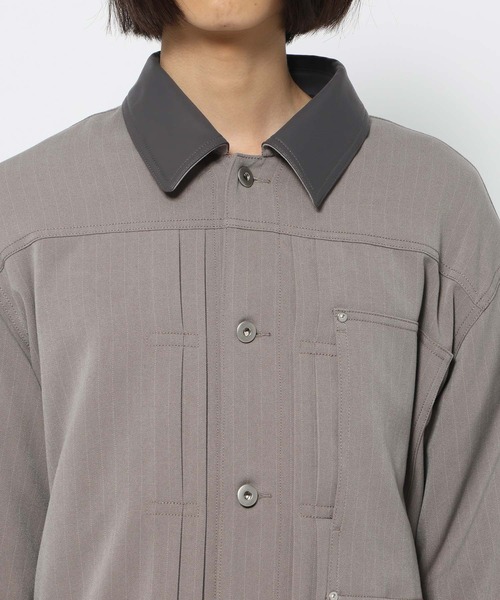 HARE（ハレ）の「【SET UP対応】ダブルウィーブストライプトラッカージャケット(HARE)（ブルゾン・メンズ・グレー/ブラック・FREE）」の21枚目の写真