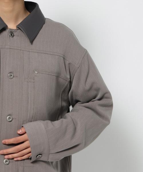 HARE（ハレ）の「【SET UP対応】ダブルウィーブストライプトラッカージャケット(HARE)（ブルゾン・メンズ・グレー/ブラック・FREE）」の22枚目の写真