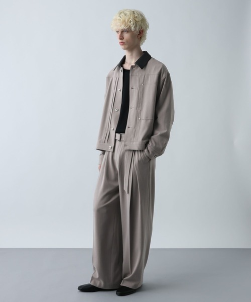 HARE（ハレ）の「【SET UP対応】ダブルウィーブストライプトラッカージャケット(HARE)（ブルゾン・メンズ・グレー/ブラック・FREE）」の8枚目の写真