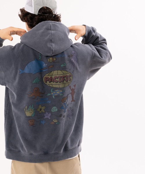 PR01.(ピーアールワン)の「BIG WAVE オーシャン ウォッシング パーカー(パーカー・メンズ・ネイビー・LARGE/MEDIUM)」の6枚目の写真