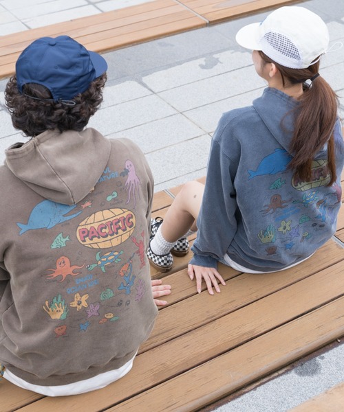 PR01.(ピーアールワン)の「BIG WAVE オーシャン ウォッシング パーカー(パーカー・メンズ・ネイビー・LARGE/MEDIUM)」の13枚目の写真