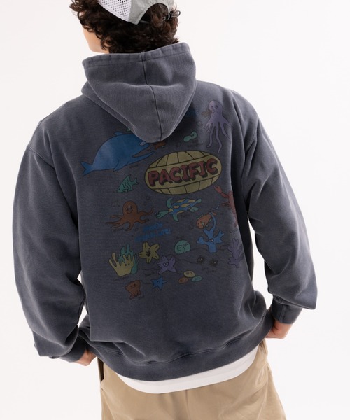 PR01.(ピーアールワン)の「BIG WAVE オーシャン ウォッシング パーカー(パーカー・メンズ・ネイビー・LARGE/MEDIUM)」の5枚目の写真