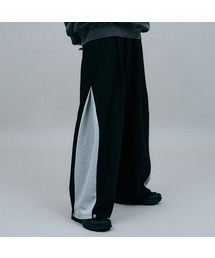 GAKKAI UNIONS | ワンタックスナップバルーンパンツブラック(スウェットパンツ)