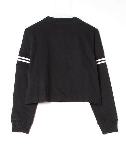 GUESS JEANS（ゲスジーンズ）の「GUESS JEANS Long Sleeves Rib Crew Neck Sweatshirt スウェット（スウェット・レディース・ホワイト/ブラック・SMALL/X-SMALL/MEDIUM/LARGE）」の9枚目の写真
