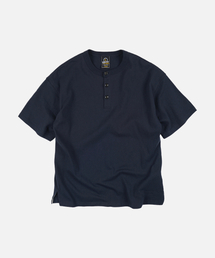 FRIZMWORKS（フリズムワークス）の「HENLEY NECK HALF TEE _ NAVY（Tシャツ/カットソー）」