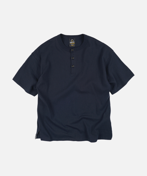 FRIZMWORKS(フリズムワークス)の「HENLEY NECK HALF TEE _ NAVY(Tシャツ/カットソー・メンズ・その他・MEDIUM/LARGE/X-LARGE/SMALL)」の1枚目の写真