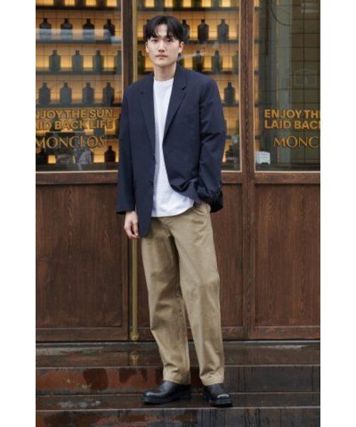 MUSINSA STANDARD（ムシンサスタンダード）の「ホワイトサテンテーパードオフィサーパンツ [サンドベージュ]（その他パンツ・メンズ・その他・38/36/28/29/34/32/30/31/33/27/40/26）」の15枚目の写真