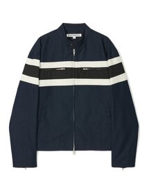 PARTIMENTO | コットンライディングジャケットネイビー(ライダースジャケット)