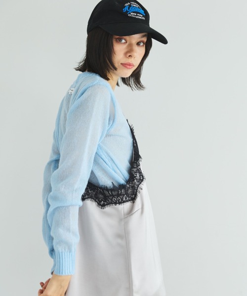 MIRROR STOKE（ミラーストーク）の「【ZOZO限定】SHEER KNIT PULLOVER/シアーニットプルオーバー（ニット/セーター・レディース・レッド/ピンク/イエロー/ブルー/グリーン/グレイッシュベージュ・MEDIUM）」の16枚目の写真