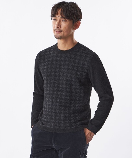 EPOCA UOMO（エポカウォモ）の「前身千鳥ニット（ニット/セーター・メンズ・ライトグレー/ブラック・48/46）」の2枚目の写真