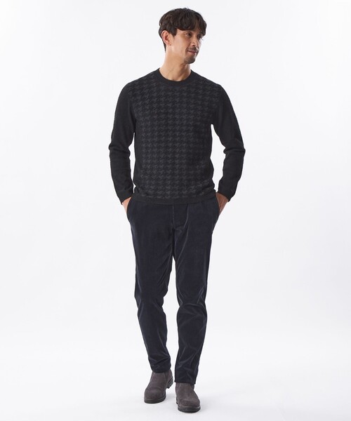 EPOCA UOMO（エポカウォモ）の「前身千鳥ニット（ニット/セーター・メンズ・ライトグレー/ブラック・48/46）」の8枚目の写真