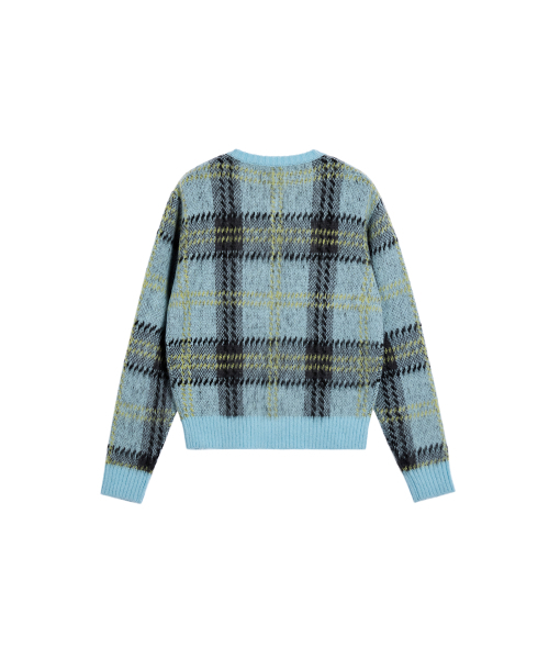 Rest&Recreation（レストアンドレクリエーション）の「CHECK PATTERN HAIRY SWEATER - SKY BLUE（ニット/セーター・レディース・その他・SMALL/LARGE）」の8枚目の写真