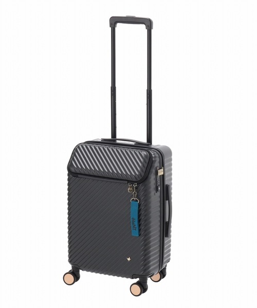 HaNT(ハント)の「ハント スーツケース ヘイヘイTR 33L 2~3泊 3.1kg 機内持込 キャスターストッパー 双輪キャスター 05180(スーツケース/キャリーバッグ・レディース・オフホワイト/グレー/ブラック・S)」の1枚目の写真