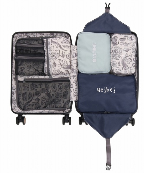 HaNT(ハント)の「ハント スーツケース ヘイヘイTR 33L 2~3泊 3.1kg 機内持込 キャスターストッパー 双輪キャスター 05180(スーツケース/キャリーバッグ・レディース・オフホワイト/グレー/ブラック・S)」の11枚目の写真