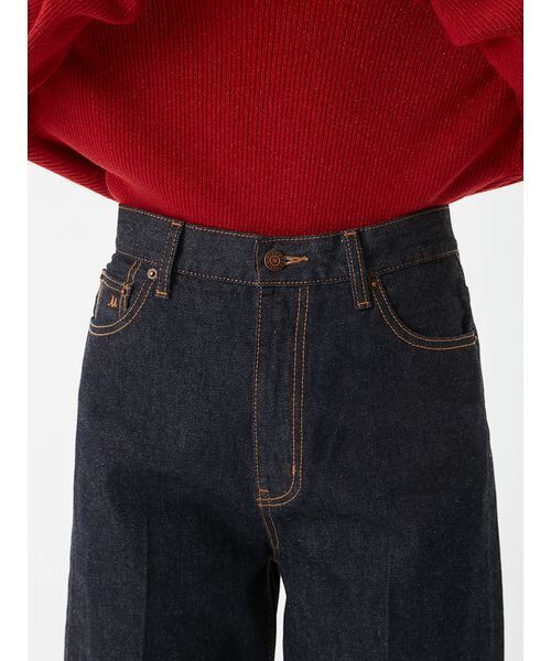 ヘムデザインセミフレアデニムパンツ（デニムパンツ）｜Mila Owen