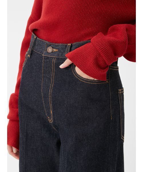 ヘムデザインセミフレアデニムパンツ（デニムパンツ）｜Mila Owen