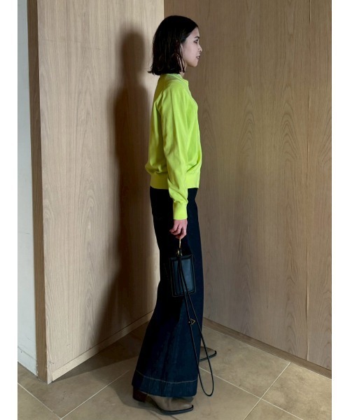 Mila Owen（ミラオーウェン）の「ヘムデザインセミフレアデニムパンツ