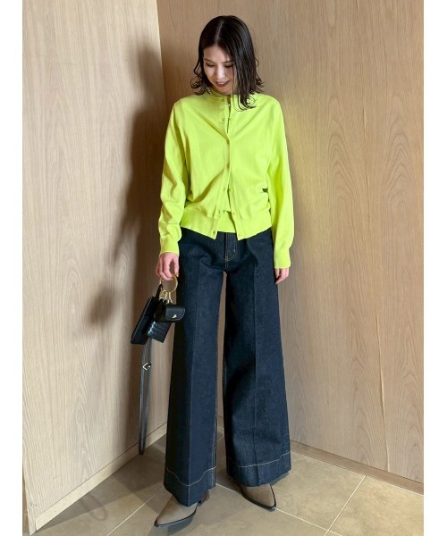 ヘムデザインセミフレアデニムパンツ（デニムパンツ）｜Mila Owen