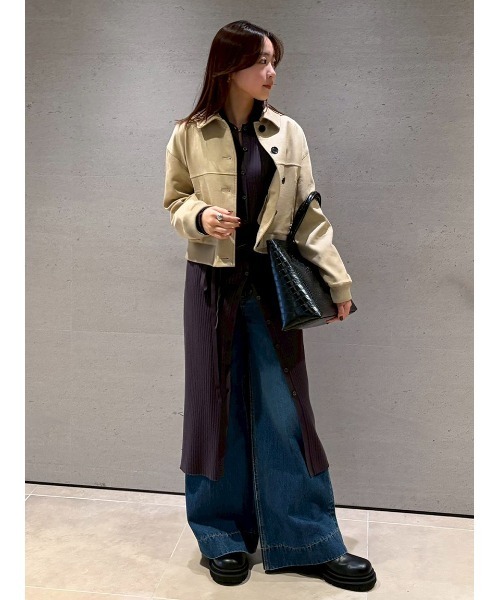 ヘムデザインセミフレアデニムパンツ（デニムパンツ）｜Mila Owen