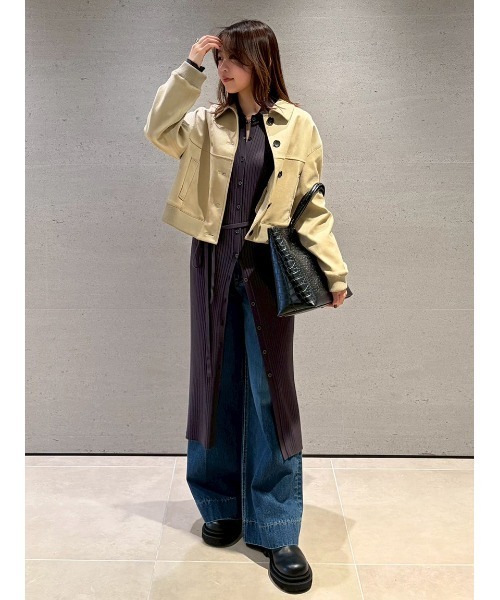 ヘムデザインセミフレアデニムパンツ（デニムパンツ）｜Mila Owen