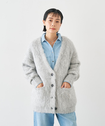 collex | ヘアリー畦編みカーディガン(カーディガン/ボレロ)