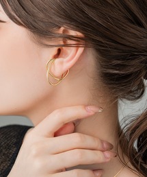 Cream dot.（クリームドット）の「【金属アレルギー対応】立体的なクロスデザインの片耳用イヤーカフ（イヤーカフ）」