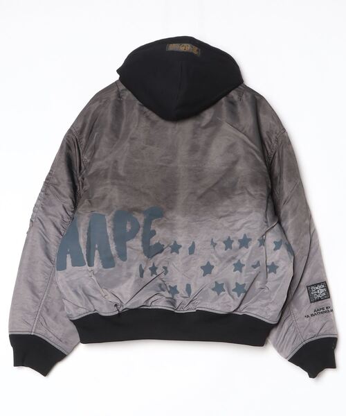 AAPE BY A BATHING APE(エーエイプバイアベイシングエイプ)の「AAPE MAIN JACKET(ミリタリージャケット・メンズ・ライトブラック・LARGE/MEDIUM/X-LARGE/SMALL)」の6枚目の写真
