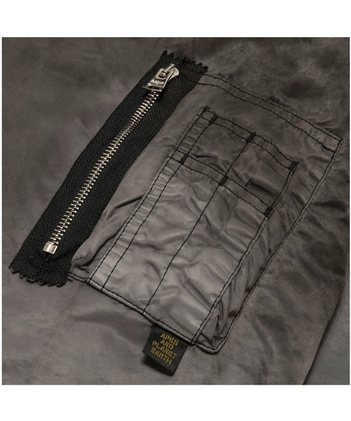 AAPE BY A BATHING APE(エーエイプバイアベイシングエイプ)の「AAPE MAIN JACKET(ミリタリージャケット・メンズ・ライトブラック・LARGE/MEDIUM/X-LARGE/SMALL)」の4枚目の写真