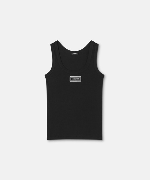 VERSACE(ヴェルサーチ)の「リブ ストレッチ コットン タンク トップ(タンクトップ・レディース・ホワイト/ブラック・38/40)」の5枚目の写真