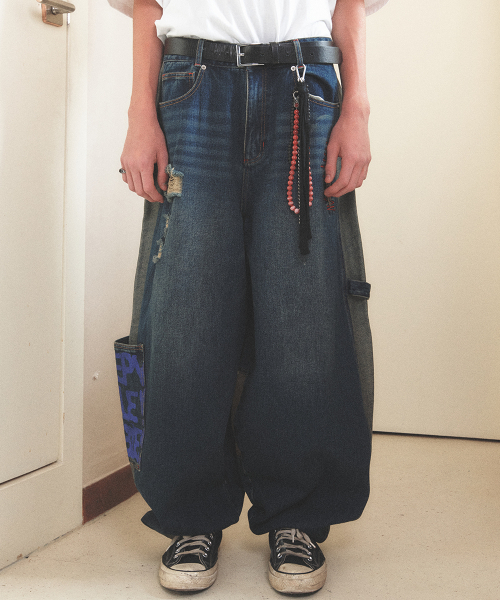 MAINBOOTH（メインブース）の「LAB.017 Balloon Denim Pants(INDIGO)（デニムパンツ・レディース・その他・1/2/3）」の6枚目の写真