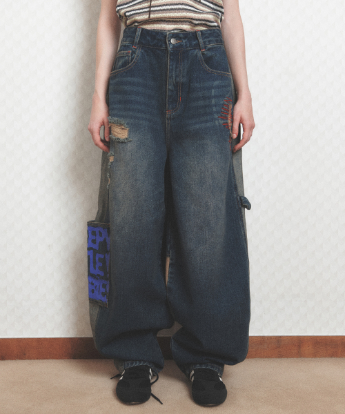 MAINBOOTH（メインブース）の「LAB.017 Balloon Denim Pants(INDIGO)（デニムパンツ・レディース・その他・1/2/3）」の8枚目の写真