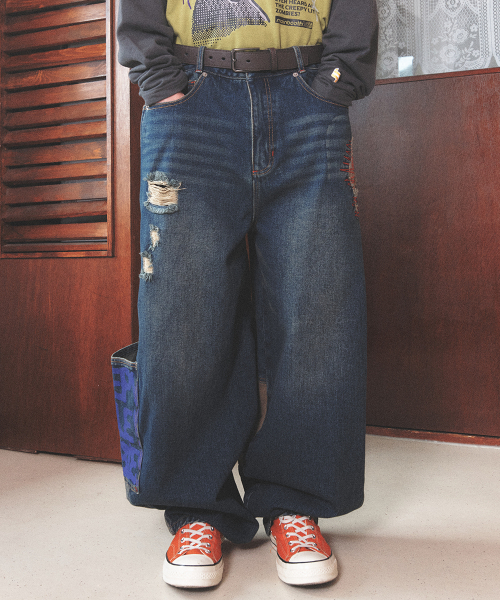 MAINBOOTH（メインブース）の「LAB.017 Balloon Denim Pants(INDIGO)（デニムパンツ・レディース・その他・1/2/3）」の10枚目の写真