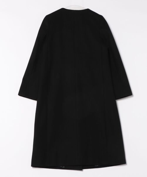 STRAWBERRY-FIELDS(ストロベリーフィールズ)の「ラムウールメルトン_ウールノーカラーロングコート(ノーカラーコート・レディース・オフホワイト/ブルー系その他/ローズ系/トップグレー/ブラック/ピンク系その他・2)」の22枚目の写真