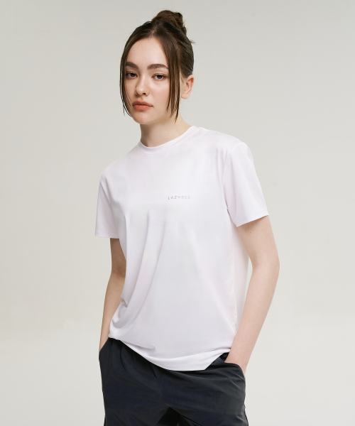 LAZYBEE(レイジービー)の「エアロタッチスタンダードフィットショート半袖W Tシャツ上着スリーブホワイト(Tシャツ/カットソー・レディース・その他・X-LARGE/XX-LARGE/SMALL/MEDIUM/LARGE)」の2枚目の写真