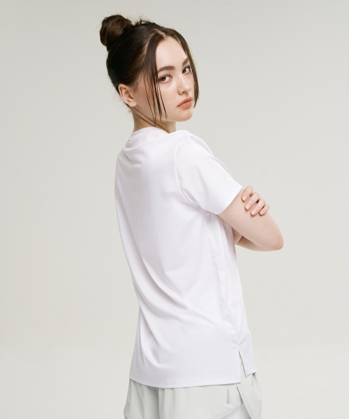 LAZYBEE(レイジービー)の「エアロタッチスタンダードフィットショート半袖W Tシャツ上着スリーブホワイト(Tシャツ/カットソー・レディース・その他・X-LARGE/XX-LARGE/SMALL/MEDIUM/LARGE)」の4枚目の写真