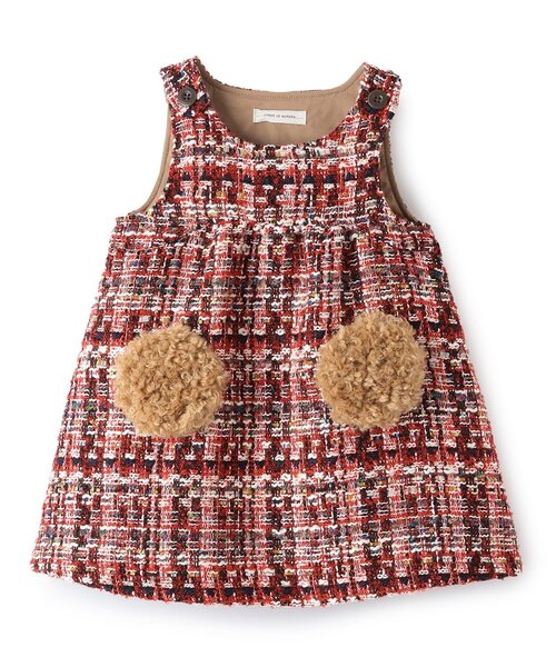 sense of wonder（センスオブワンダー）の「ロービングチェックジャンパースカート（ジャンパースカート・キッズ・レッド/ネイビー・100cm/90cm/80ｃｍ/120cm/110cm/130cm）」の2枚目の写真