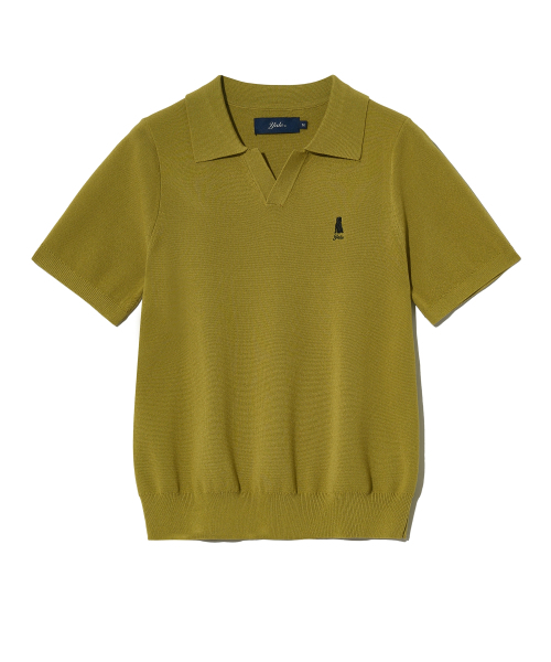 YALE（イェール）の「ウィメンズコンフォートクールスリットネックポロニットグリーン（Tシャツ/カットソー・レディース・その他・LARGE/MEDIUM/SMALL）」の3枚目の写真