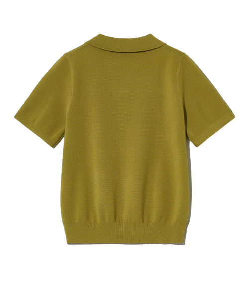 YALE（イェール）の「ウィメンズコンフォートクールスリットネックポロニットグリーン（Tシャツ/カットソー・レディース・その他・LARGE/MEDIUM/SMALL）」の4枚目の写真