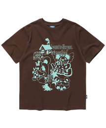 マウスの友達のTシャツ[ディープブラウン]